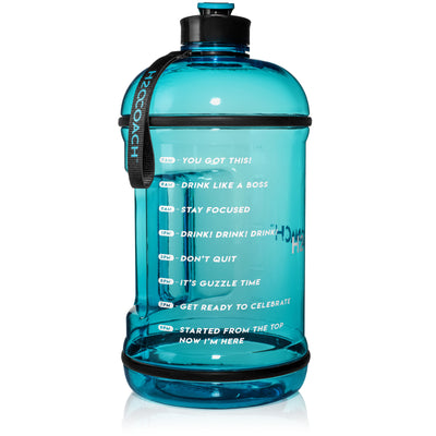 Gallon Water Bottle - BPA Free - 128 oz - Two Lids -H2OCoach