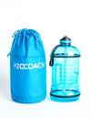 Gallon Water Bottle with Straw- BPA Free - 128 oz - Two Lids - H2OCoach