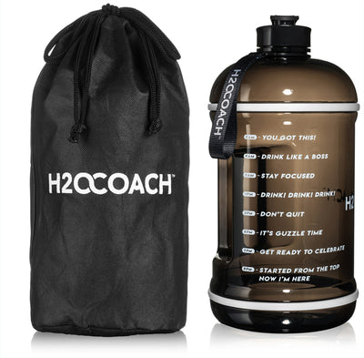 Gallon Water Bottle - BPA Free - 128 oz - Two Lids -H2OCoach