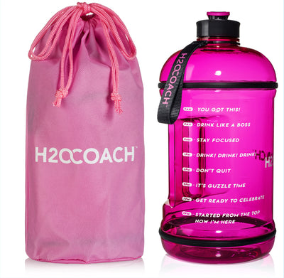 Gallon Water Bottle - BPA Free - 128 oz - Two Lids -H2OCoach