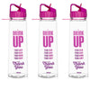 H2OCOACH Drink Up Time Marked Water Bottle with Straw - 30 oz