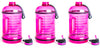 Gallon Water Bottle with Straw- BPA Free - 128 oz - Two Lids - H2OCoach