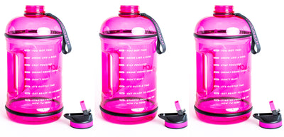 Gallon Water Bottle with Straw- BPA Free - 128 oz - Two Lids - H2OCoach