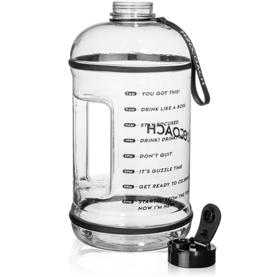 Gallon Water Bottle - BPA Free - 128 oz - Two Lids -H2OCoach