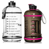 H2OCOACH One Gallon Water Bottle and Half Gallon Set - Transparent w. Black & Black/Pink -2 Quantity (Copy)