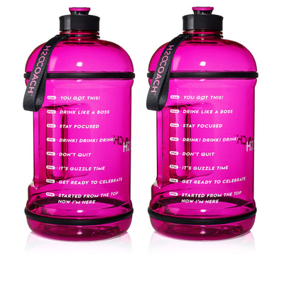 Gallon Water Bottle - BPA Free - 128 oz - Two Lids -H2OCoach