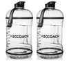 H2OCOACH One Gallon Set - TRANSPARENT w. BLACK -2 Quantity