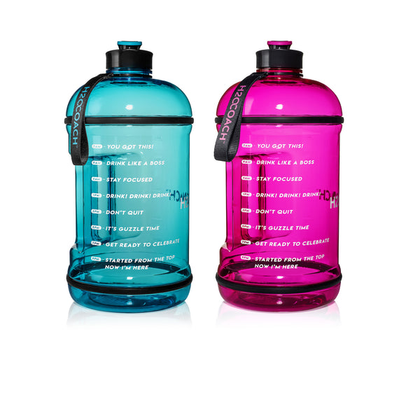 H2OCOACH Water Bottles - 1 Gallon, 64oz, 32oz (Stay Hydrated)